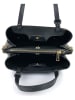 Florence Bags Leder-Henkeltasche "Bea" in Schwarz - (B)25 x (H)19 x (T)11 cm