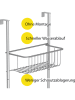 Schütte Opbergrek zilverkleurig - (B)30,5 x (H)62 x (D)16 cm