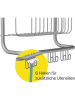Schütte Opbergrek zilverkleurig - (B)30,5 x (H)62 x (D)16 cm