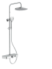 Schütte Überkopfbrauseset mit Thermostat-Armatur ''Futura'' in Chrom/ Grau
