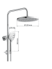 Schütte Überkopfbrauseset mit Thermostat-Armatur ''Futura'' in Chrom/ Grau