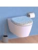 Schütte Toiletbril met softclose "Mosaik" blauw/oranje
