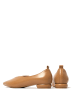 l37 Leder-Ballerinas in Hellbraun