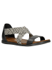 Wojas Leder-Sandalen in Schwarz/ Weiß