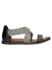 Wojas Leder-Sandalen in Schwarz/ Weiß