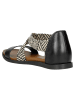 Wojas Leren sandalen zwart/wit