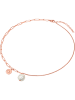Perldesse Rosévergulde ketting met parel - (L)40 cm
