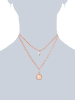 Yamato Pearls Rosévergold. Halskette mit Anhänger und Perle - (L)43 cm