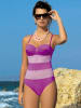 Meriell Club Strój kąpielowy w kolorze fioletowym ze wzorem