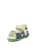 Bartek Leder-Sandalen in Dunkelblau/ Grün/ Beige