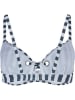 Skiny Bikinitop donkerblauw/wit