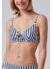 Skiny Biustonosz bikini w kolorze granatowo-białym