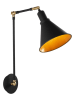 Opviq Wandlamp "Berceste" zwart/goudkleurig - (B)20 x (H)56 cm