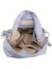 Anna Morellini Leder-Schultertasche "Alessandra" in Hellblau - (B)38 x (H)36 x (T)14 cm