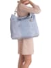 Anna Morellini Leder-Schultertasche "Alessandra" in Hellblau - (B)38 x (H)36 x (T)14 cm