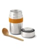Black+Blum Isoleer-lunchbeker "Food Flask" zilverkleurig/oranje - 400 ml