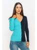 GIORGIO DI MARE Vest turquoise/donkerblauw