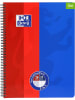 Oxford 2-delige set: 2-in-1 duo-collegeblokken "Touch - Liniatuur 27 en 28" rood/blauw