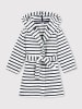 PETIT BATEAU Bademantel in Weiß/ Dunkelblau
