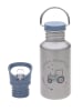 Lässig Drinkfles "Adventure" zilverkleurig/blauw - 500 ml