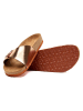 Comfortfusse Leren slippers roségoudkleurig