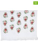 Clayre & Eef 2-delige set: gastendoeken wit/rood/groen - (L)66 x (B)40 cm