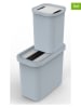 JosephJoseph 2-delige set: afvalemmers "GoRecycle" lichtblauw