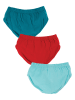 Frugi 3-delige set: slips turquoise/rood
