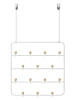 umbra Wandgarderobe "Estique" in Weiß - (B)36 x (H)60 x (T)9 cm