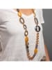 MENTHE À L'O Vergulde ketting met kristallen en edelstenen - (L)90 cm