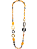 MENTHE À L'O Vergulde ketting met kristallen en edelstenen - (L)90 cm
