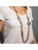 MENTHE À L'O Vergulde ketting met kristallen en edelstenen - (L)90 cm