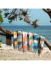 Towel to Go Strandtuch "Towel to Go - Palermo" in Hellblau/ Schwarz - (L)180 x (B)100 cm