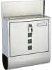 Everysentials Edelstahl-Briefkasten - (B)30,5 x (H)33,5 x (T)9,5 cm