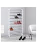 Nordheim Schoenenkast wit/grijs - (B)72 x (H)140 x (D)25 cm