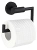 Wenko Toilettenpapierhalter "Bosio" in Schwarz - (B)15 x (H)10,5 x (T)6,5 cm