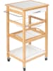Wenko Keukentrolley "Finja" bamboe/wit - (B)49 x (H)81 x (D)38 cm