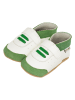 Lait et Miel Leder-Krabbelschuhe "Sneakers" in Grün/ Weiß