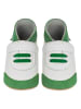 Lait et Miel Leder-Krabbelschuhe "Sneakers" in Grün/ Weiß