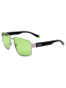 Polaroid Męskie okulary przeciwsłoneczne w kolorze czarno-zielonym