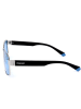 Polaroid Herren-Sonnenbrille in Schwarz/ Hellblau