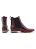 Zapato Leder-Chelsea-Boots in Schwarz/ Rot