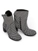 Zapato Leder-Stiefeletten in Schwarz/ Weiß