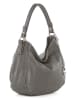 Mia Tomazzi Leren schoudertas "Molise" grijs - (B)30 x (H)20 x (D)8 cm