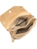 Mia Tomazzi Leder-Umhängetasche "Empoli" in Taupe - (B)23 x (H)17 x (T)5 cm
