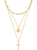 Tassioni Vergold. Halskette mit Schmuckelementen - (L)50 cm
