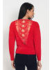 ASSUILI Sweter w kolorze czerwonym