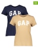 GAP 2-delige set: shirts beige/donkerblauw