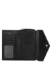 Wojas Leder-Geldbörse in Schwarz - (B)16 x (H)9,5 x (T)3 cm
