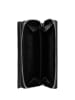 Wojas Leder-Geldbörse in Schwarz - (B)16 x (H)9,5 x (T)3 cm